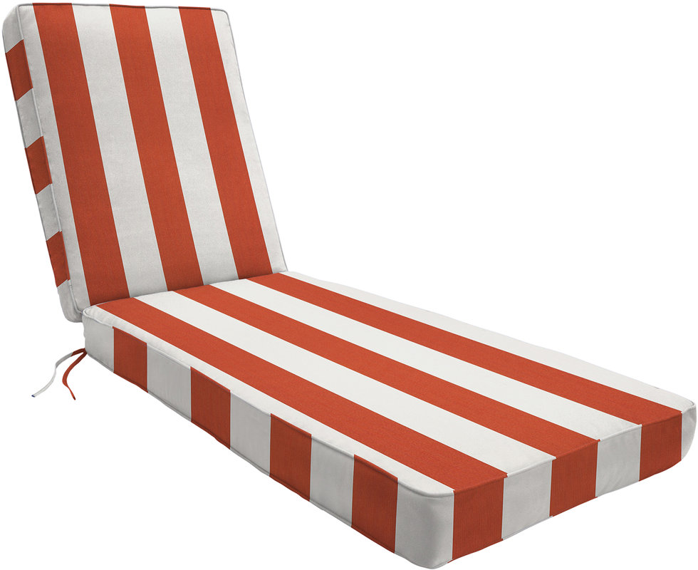 Wayfair Custom Outdoor Cushions DoublePiped Outdoor Sunbrella Chaise